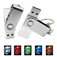 Swivel Logo Shine Crystal USB FT-1881