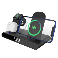 4-in-1 Wireless Charger with LED Clock FT-5235