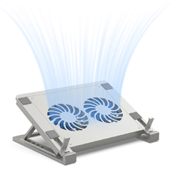 Adjustable Laptop Stand with Double Cooling Fans